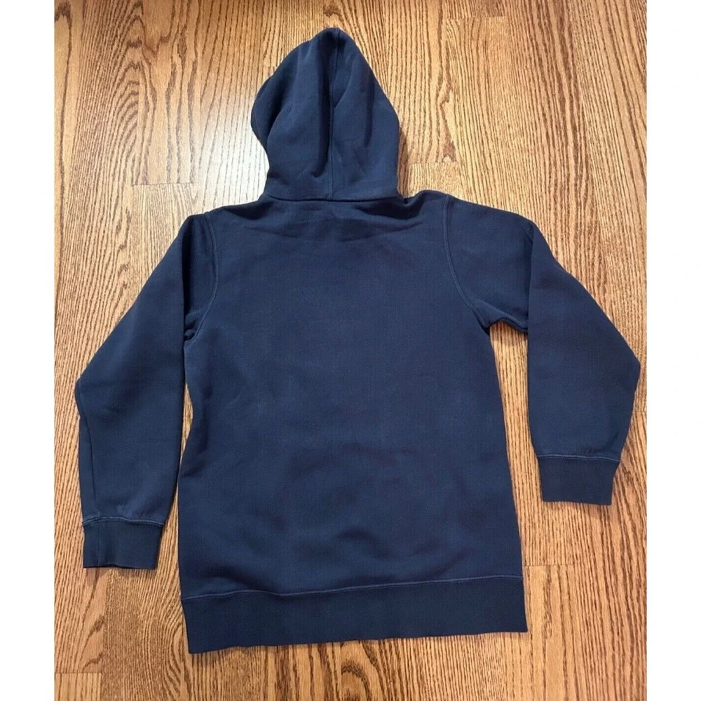 Nike Boys Hoodie Youth M 10-12 Navy Green Baseball Logo Pullover